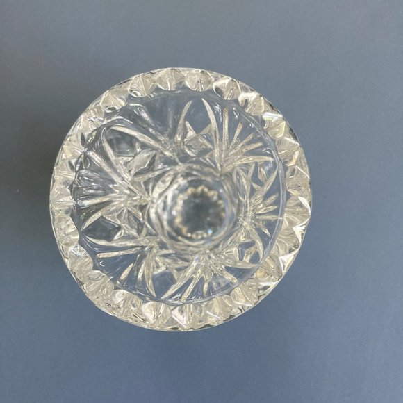 Vintage Depression Glass/Crystal Candlestick Holder 3" - Picture 2 of 4